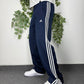 Adidas vintage Trackpants Jogginghose Jogger baggy Fit Streetwear blau S