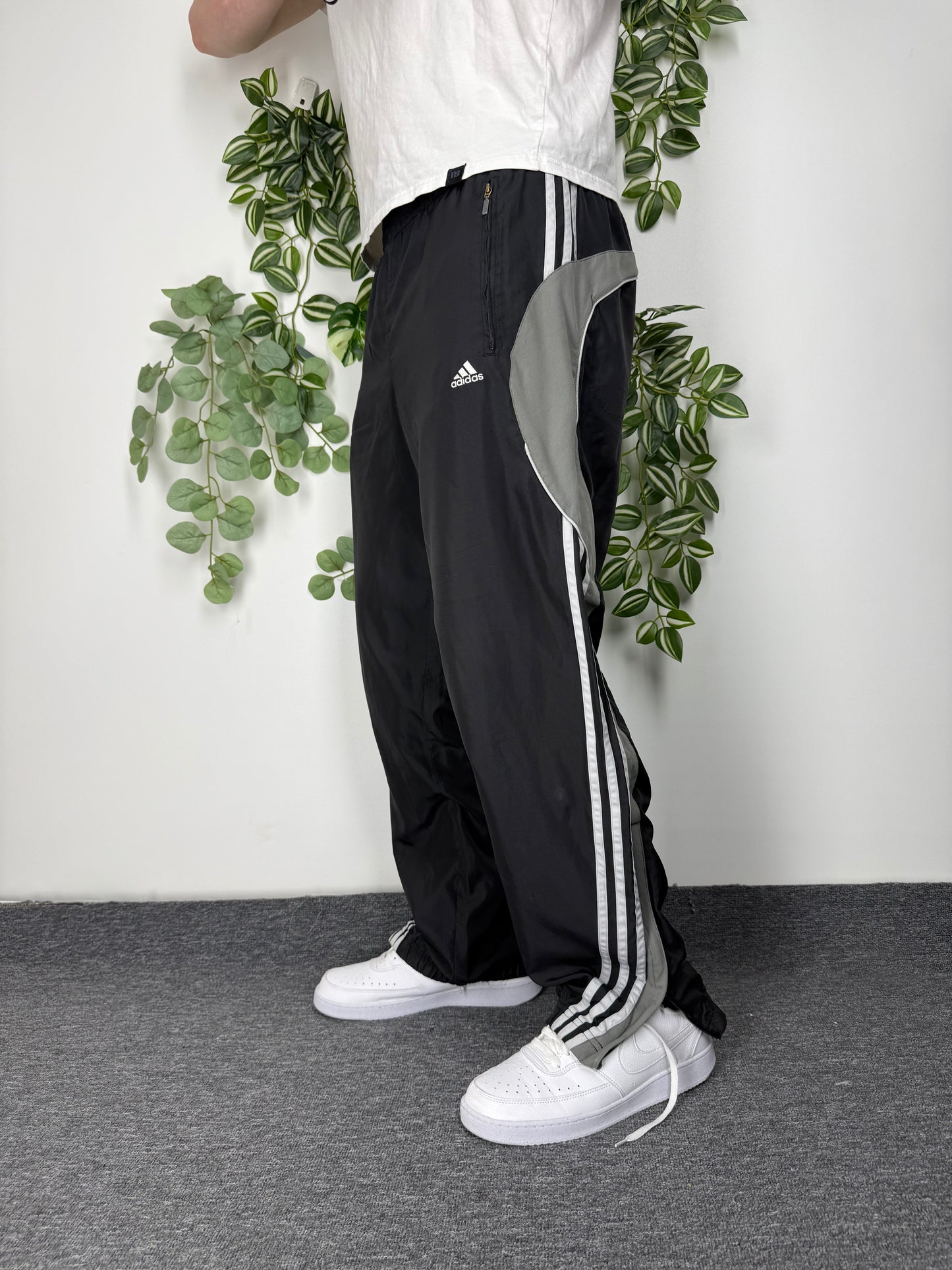 Adidas vintage Trackpants Jogginghose Jogger baggy Fit Streetwear schwarz M