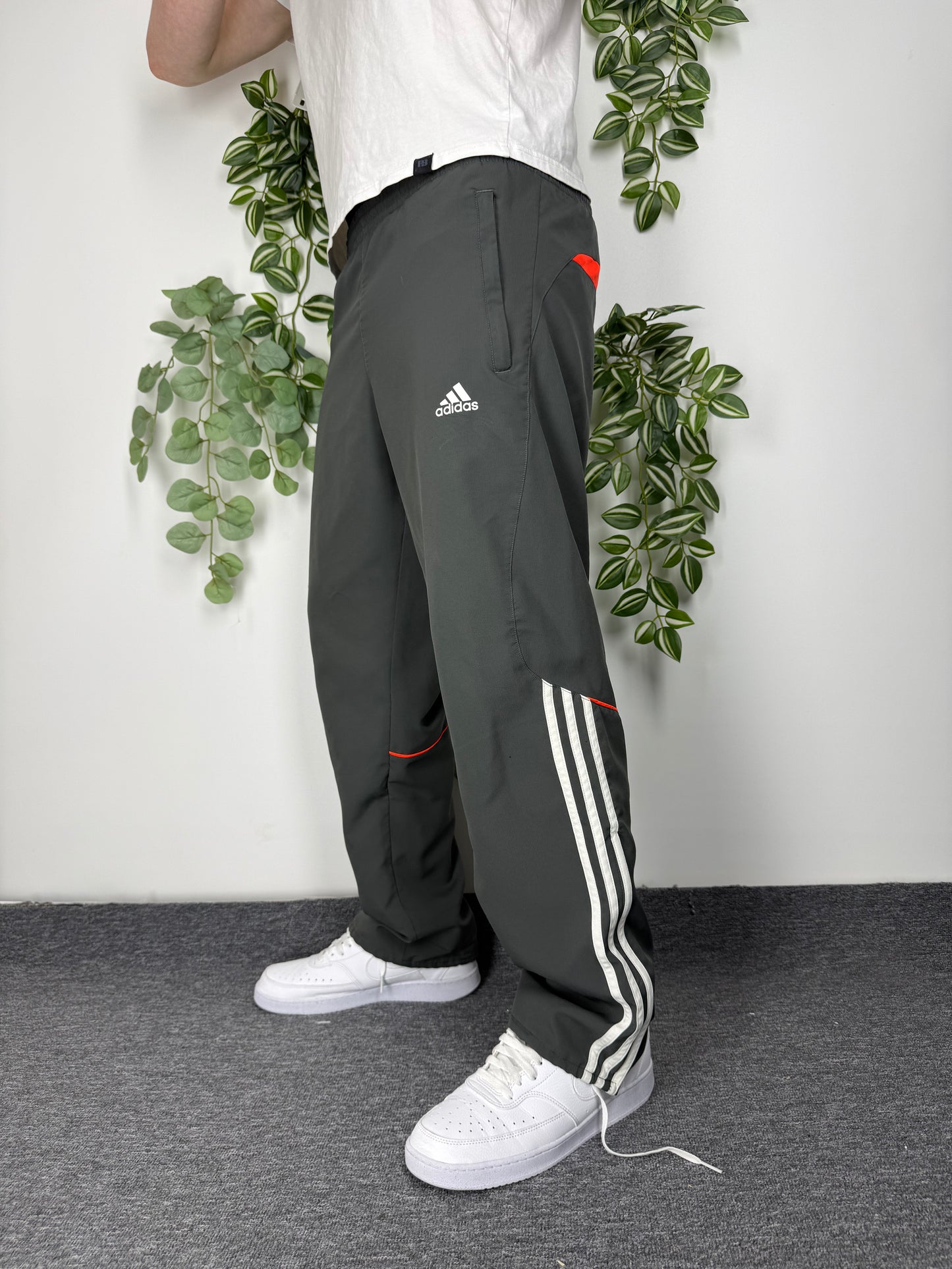 Adidas vintage Trackpants Jogginghose Jogger baggy Fit Streetwear grau M