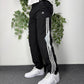 Adidas vintage Trackpants Jogger Jogginghose streetwear baggy Fit schwarz S