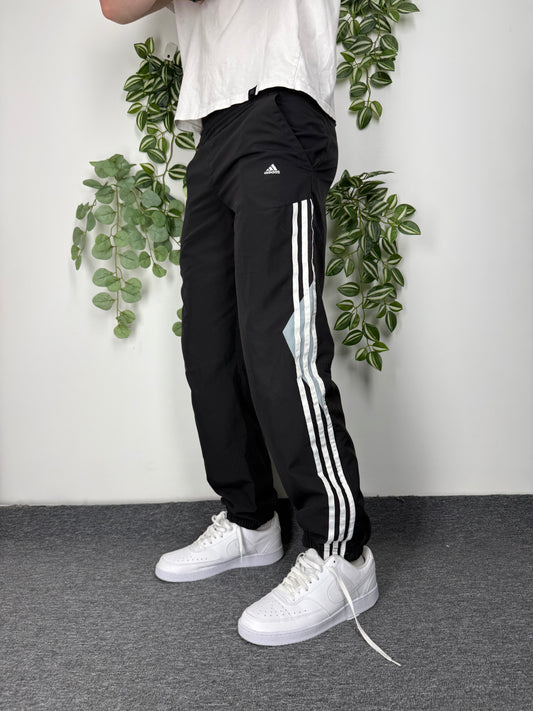 Adidas vintage Trackpants Jogger Jogginghose streetwear baggy Fit schwarz S