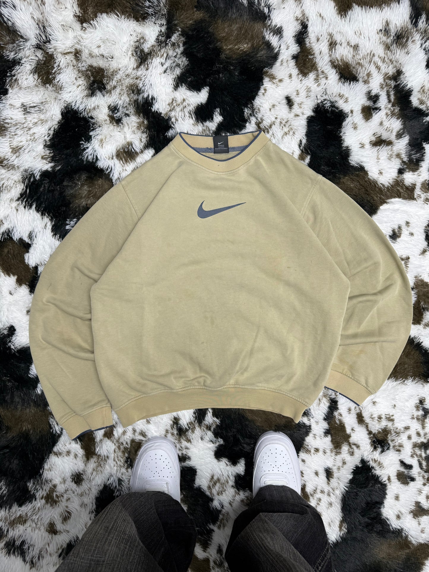 Nike vintage Big Logo Swoosh embroidered Sweatshirt Sweater S