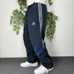 Adidas vintage Trackpants Jogger Jogginghose streetwear baggy Fit blau L