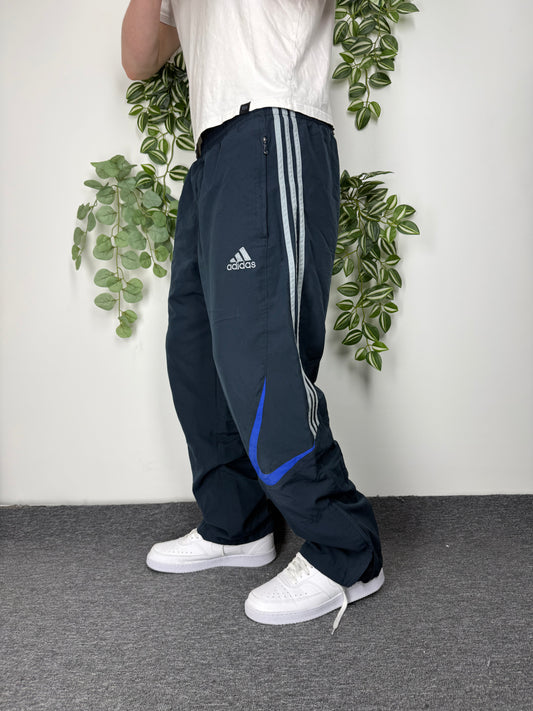Adidas vintage Trackpants Jogger Jogginghose streetwear baggy Fit blau L