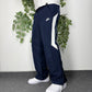 Nike vintage Trackpants Jogger Jogginghose streetwear baggy Fit blau XS