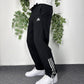 Adidas vintage Trackpants Jogginghose Jogger Three Stripes schwarz S