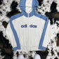 Adidas vintage big Logo embroidered Y2K Zipper Kapuzenjacke Hoodie M