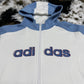 Adidas vintage big Logo embroidered Y2K Zipper Kapuzenjacke Hoodie M