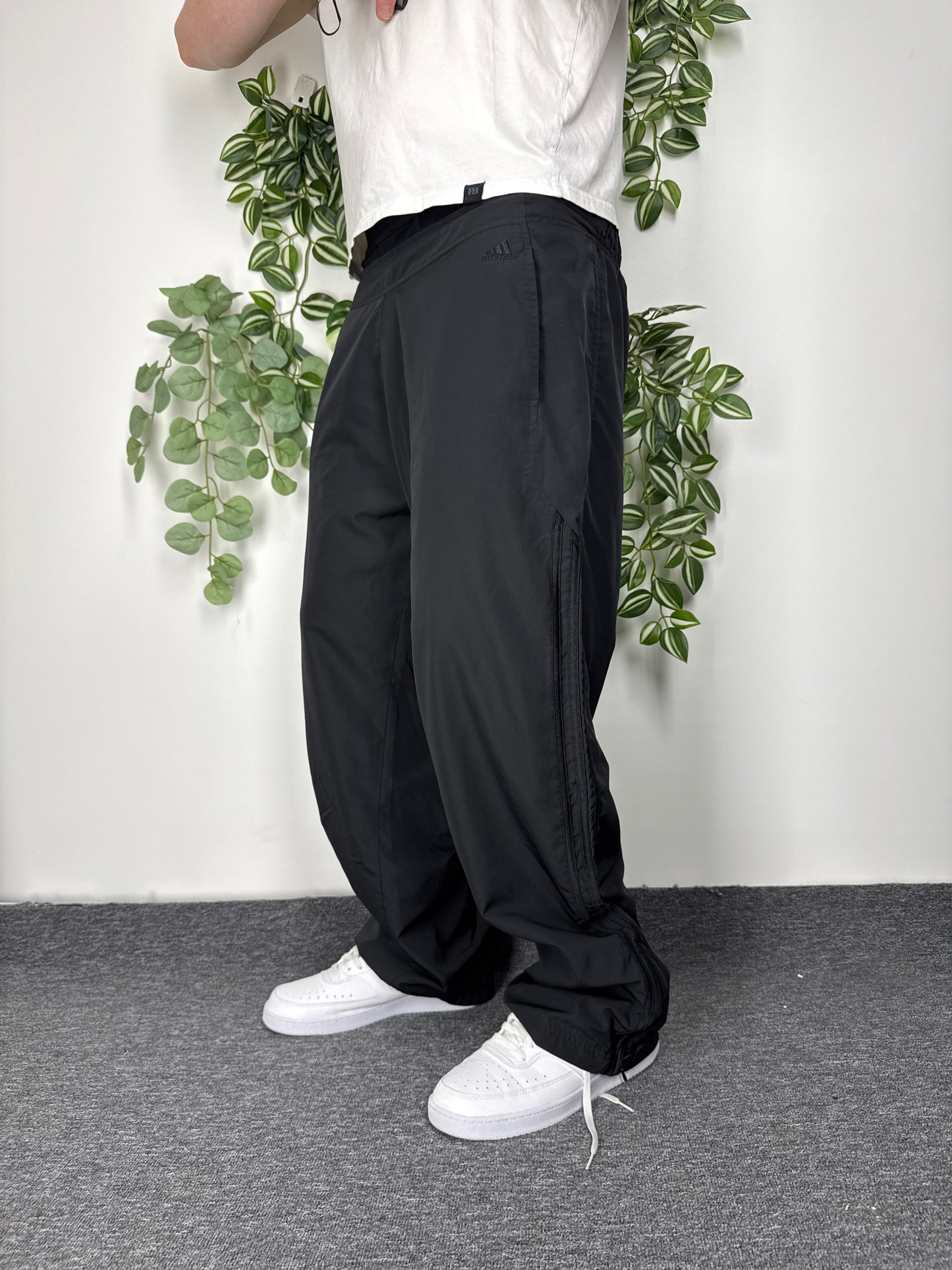 Adidas vintage Trackpants Jogginghose Jogger baggy Fit schwarz XL