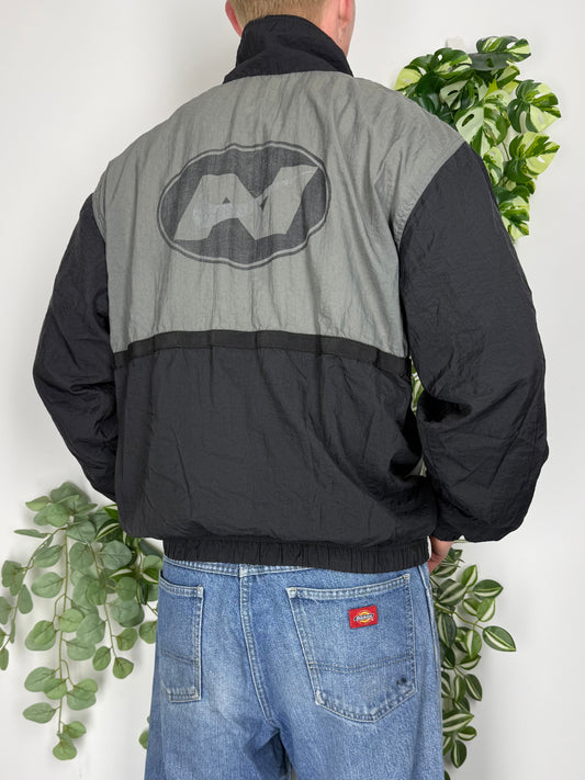 Nike vintage big Logo Trackjacket Windbreaker Jacke schwarz M