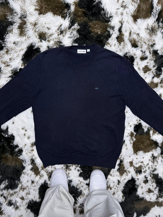 Lacoste small logo embroidered vintage Knitwear Strick Sweatshirt Sweater XL