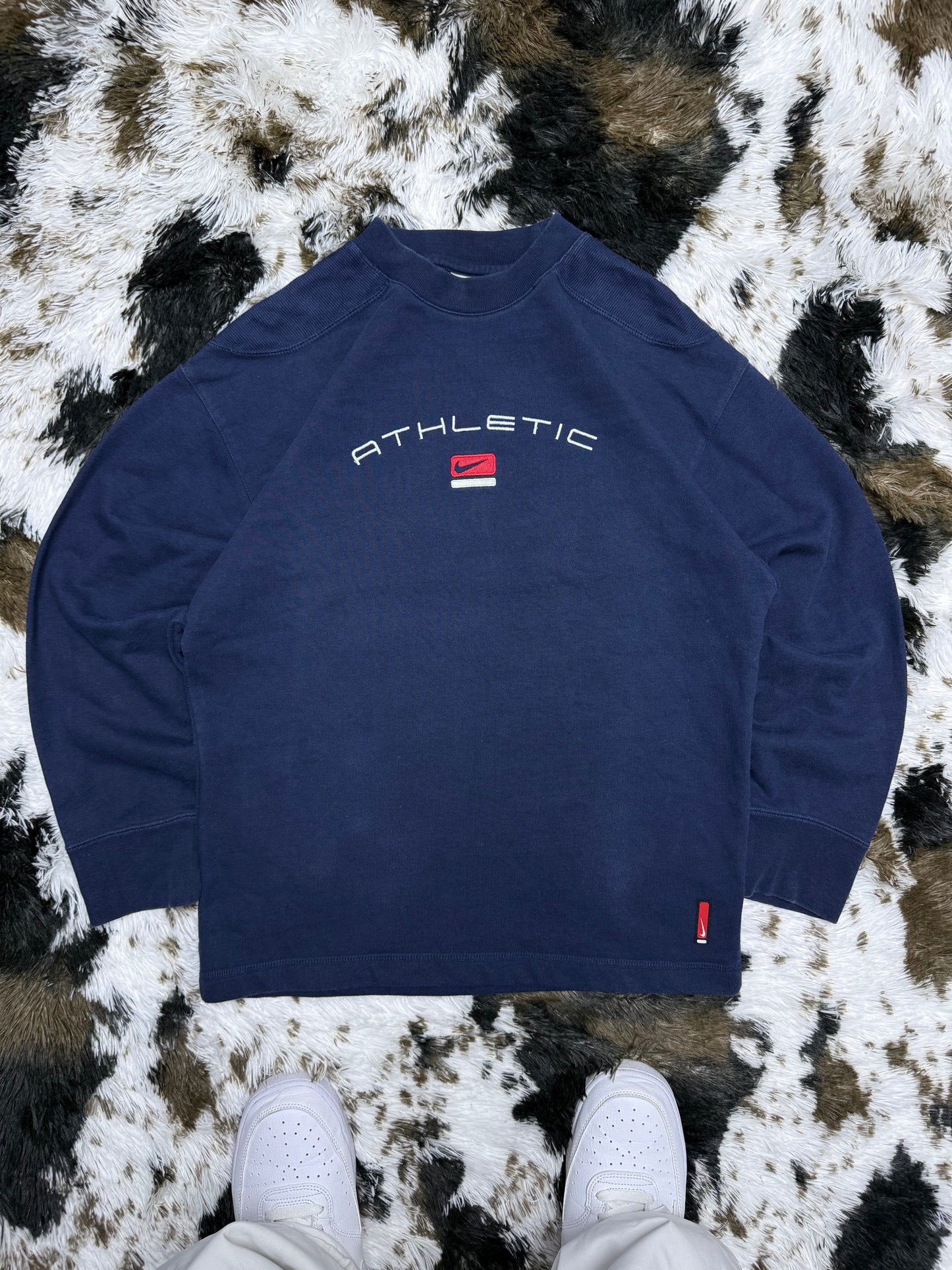 Nike vintage big logo embroidered Spellout sweatshirt Sweater Crewneck S