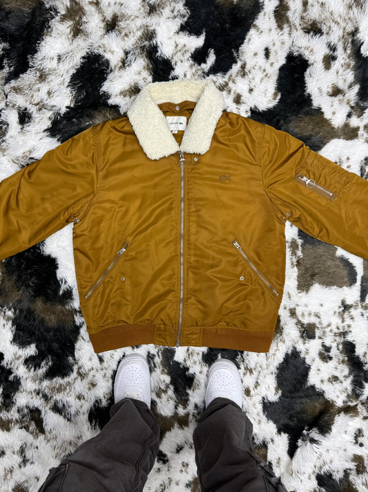 Lacoste Sherpa Collar Padded Bomber Jacke Fliegerjacke L 54