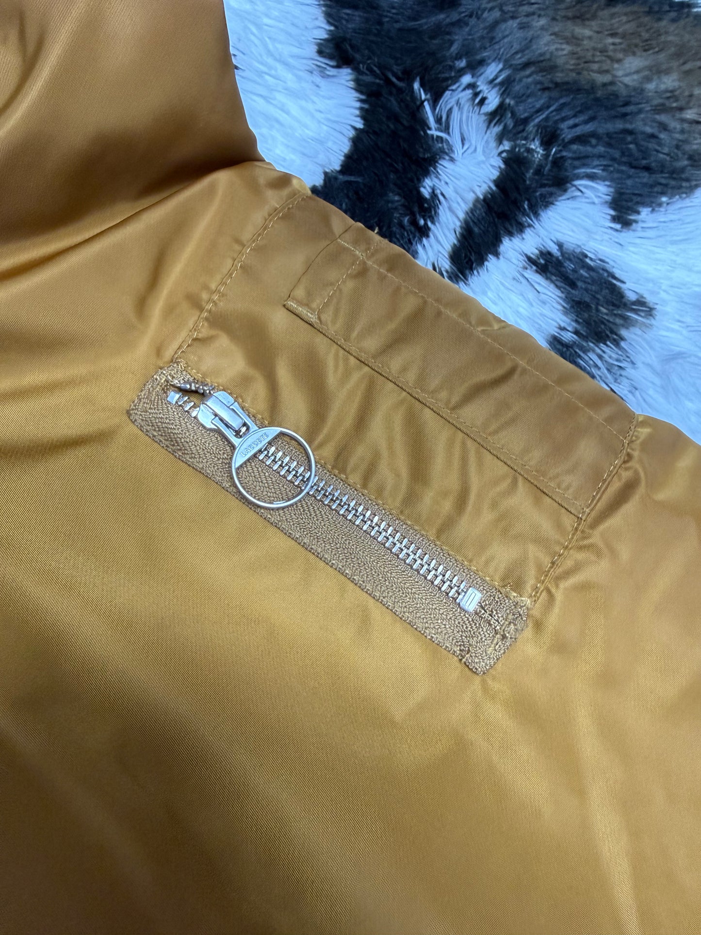 Lacoste Sherpa Collar Padded Bomber Jacke Fliegerjacke L 54