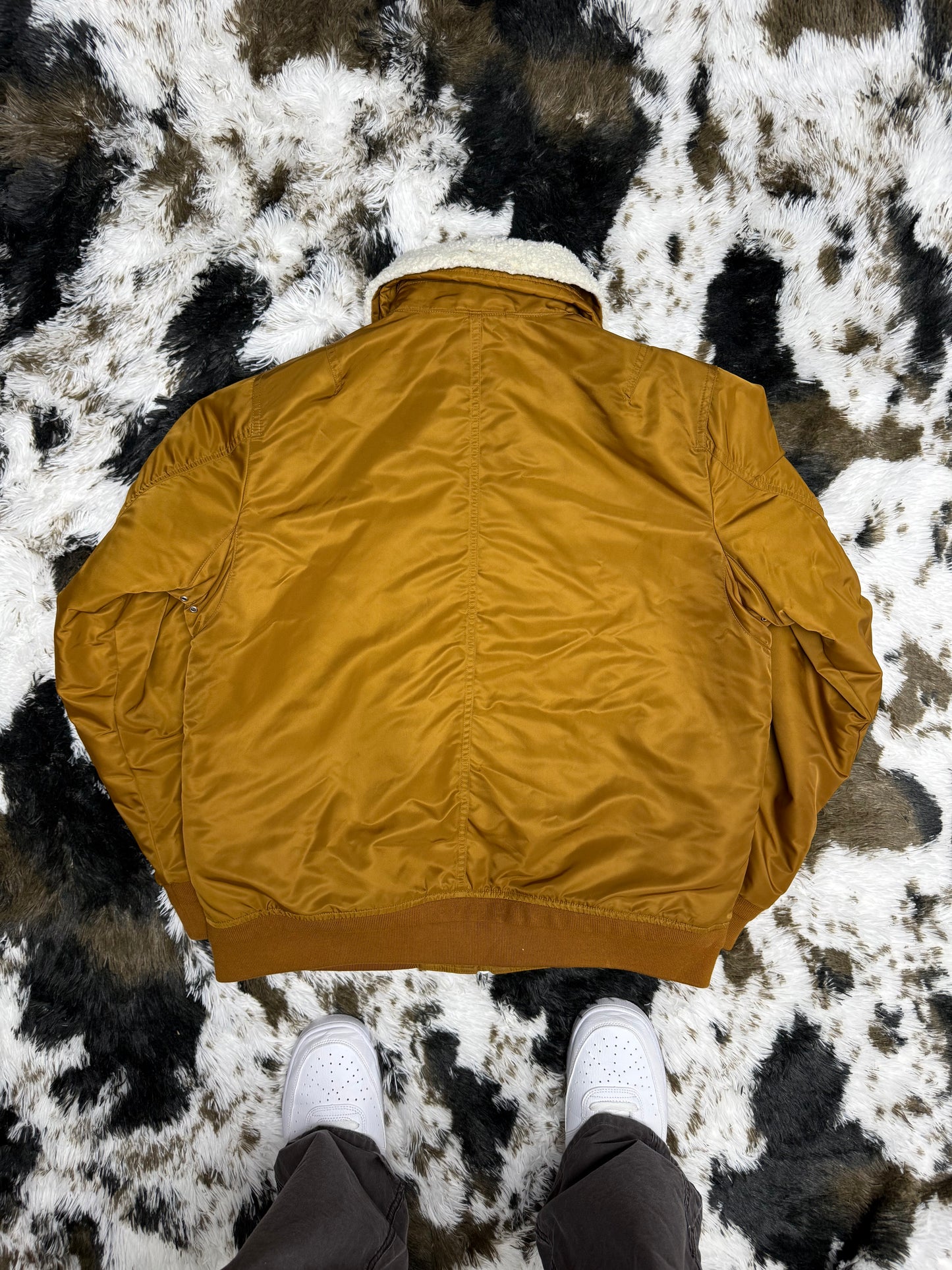 Lacoste Sherpa Collar Padded Bomber Jacke Fliegerjacke L 54