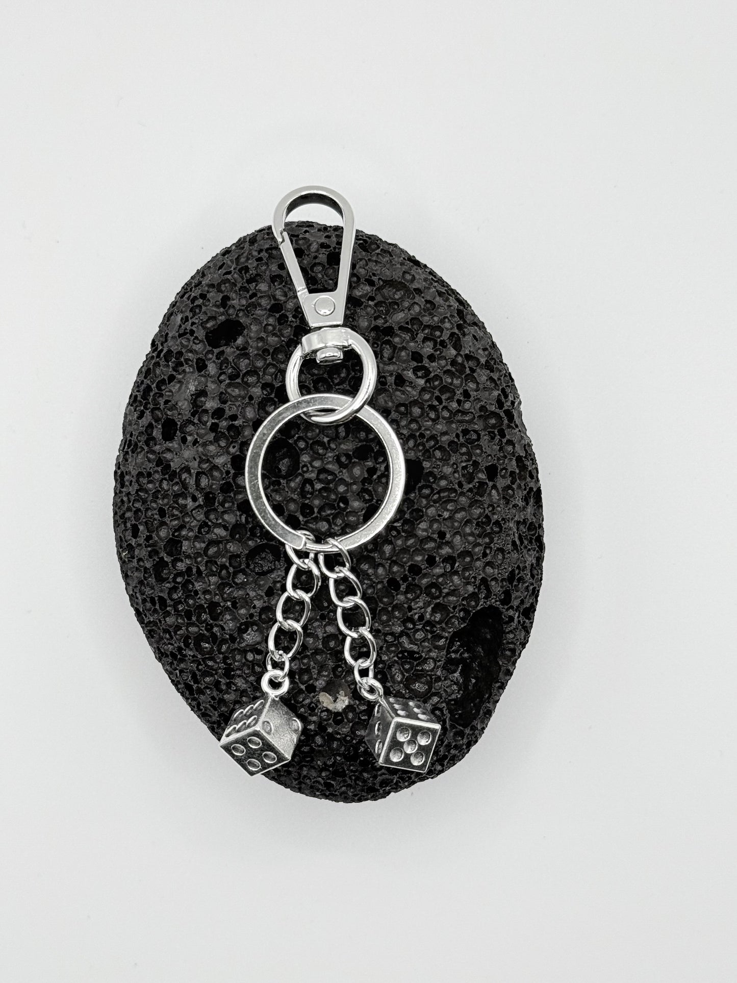 "Lucky Dice" silber Anhänger mit doppeltem Würfel-Design