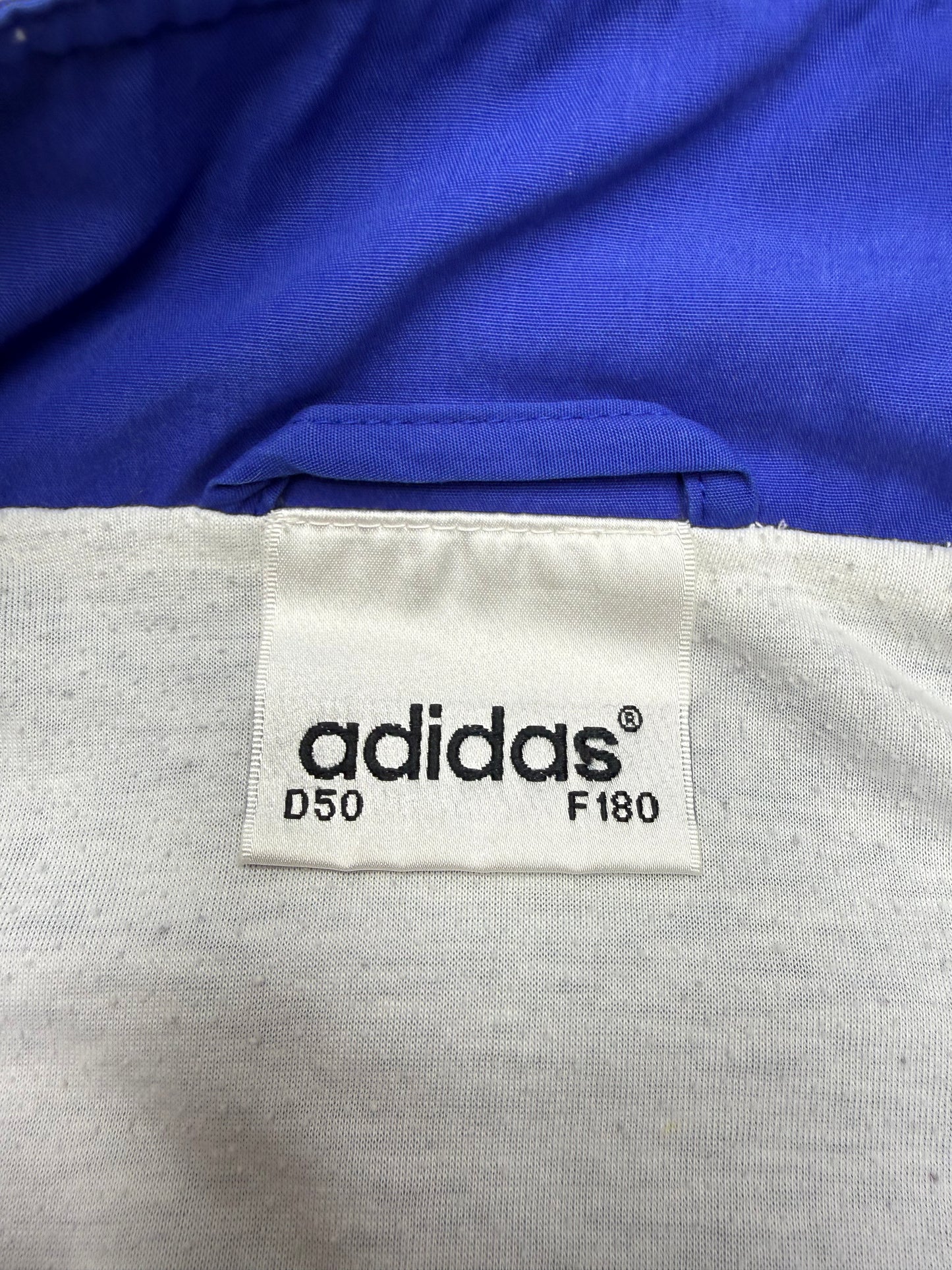 adidas vintage Trainingsjacke Windbreaker 80s blau abstrakt ART M