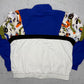 adidas vintage Trainingsjacke Windbreaker 80s blau abstrakt ART M