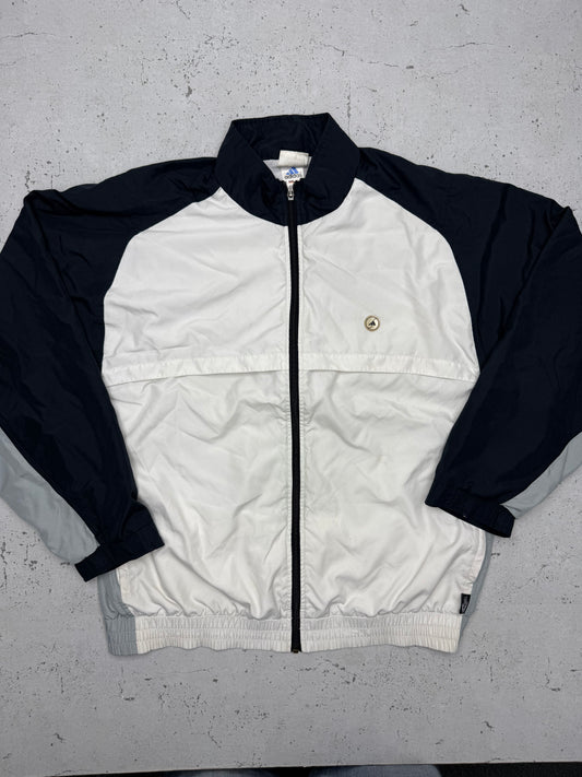 adidas vintage Trainingsjacke Windbreaker weiß 2XL