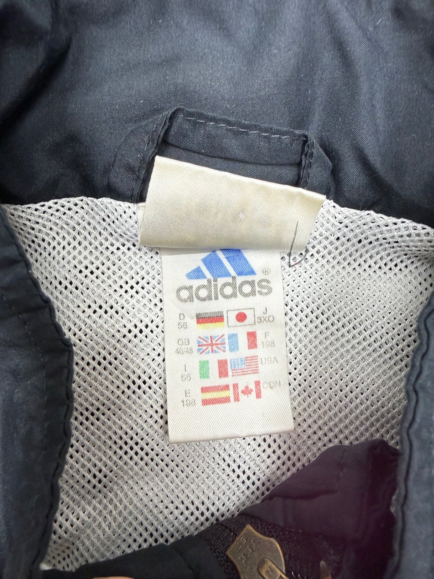 adidas vintage Trainingsjacke Windbreaker weiß 2XL