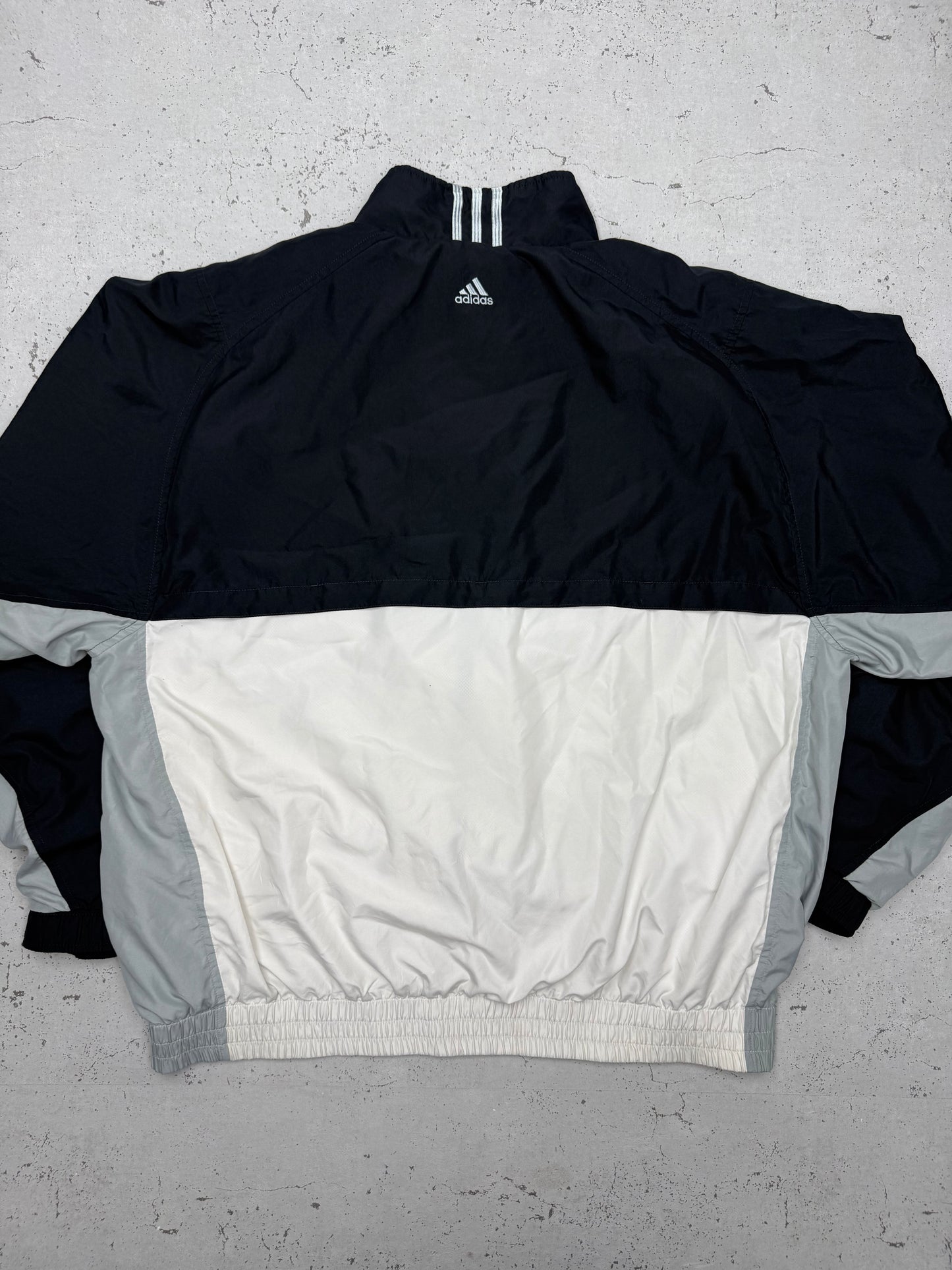 adidas vintage Trainingsjacke Windbreaker weiß 2XL