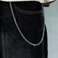 “Diamond Shine” Hochwertige Silber-Hosenkette Kristalle Premium Streetstyle Y2K Iced Out
