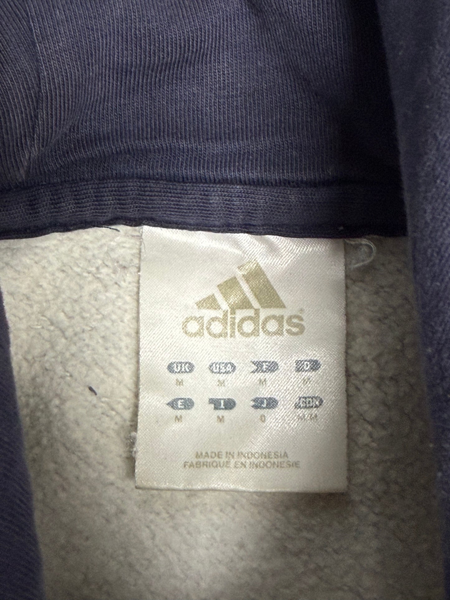 Adidas Big Logo embroidered College Style Hoodie Pullover M
