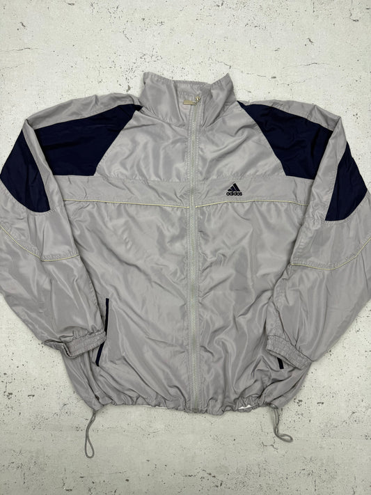 adidas vintage Trainingsjacke Windbreaker grau XL