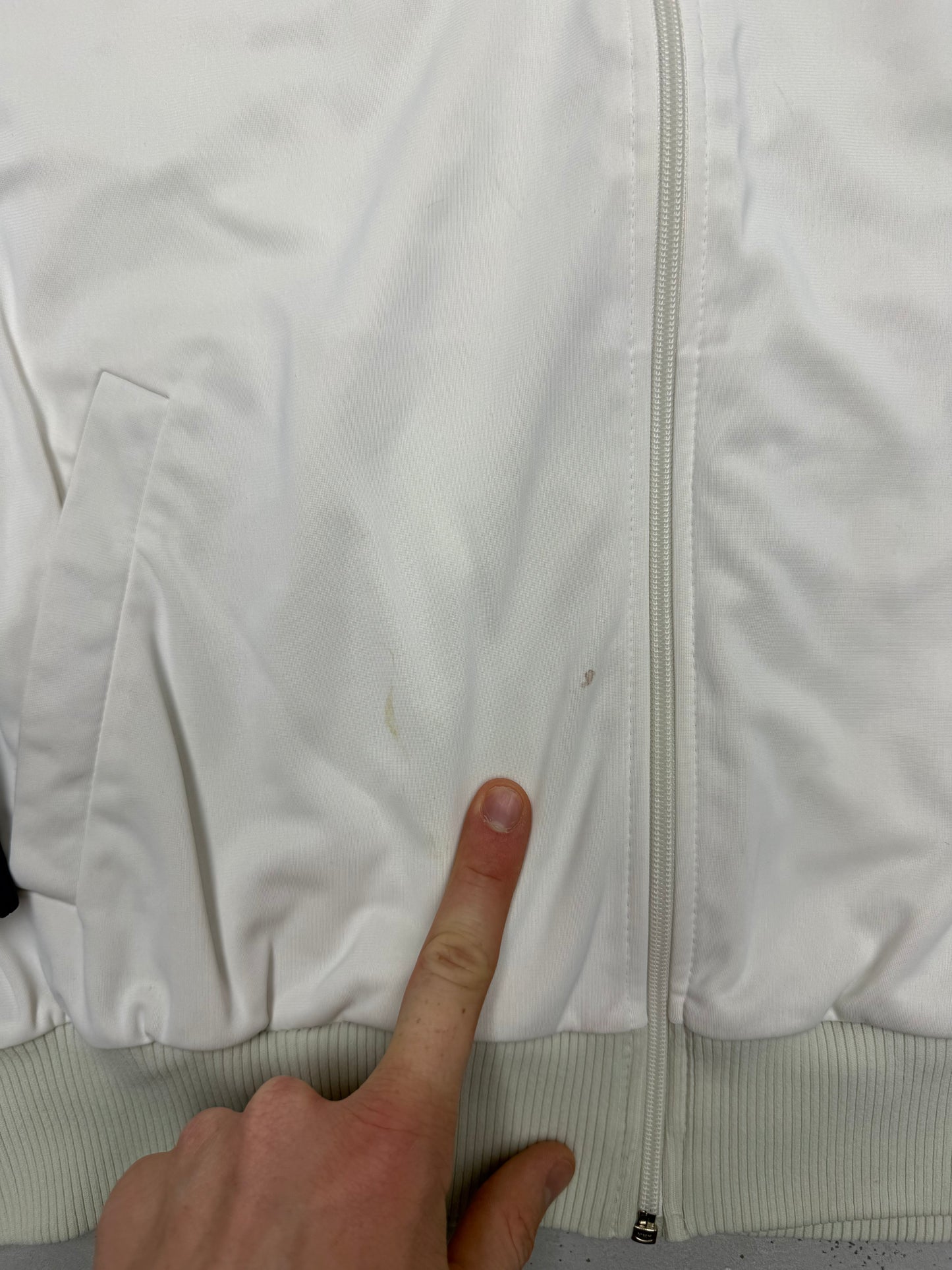adidas vintage kelag BSK Trainingsjacke Zipper weiß L