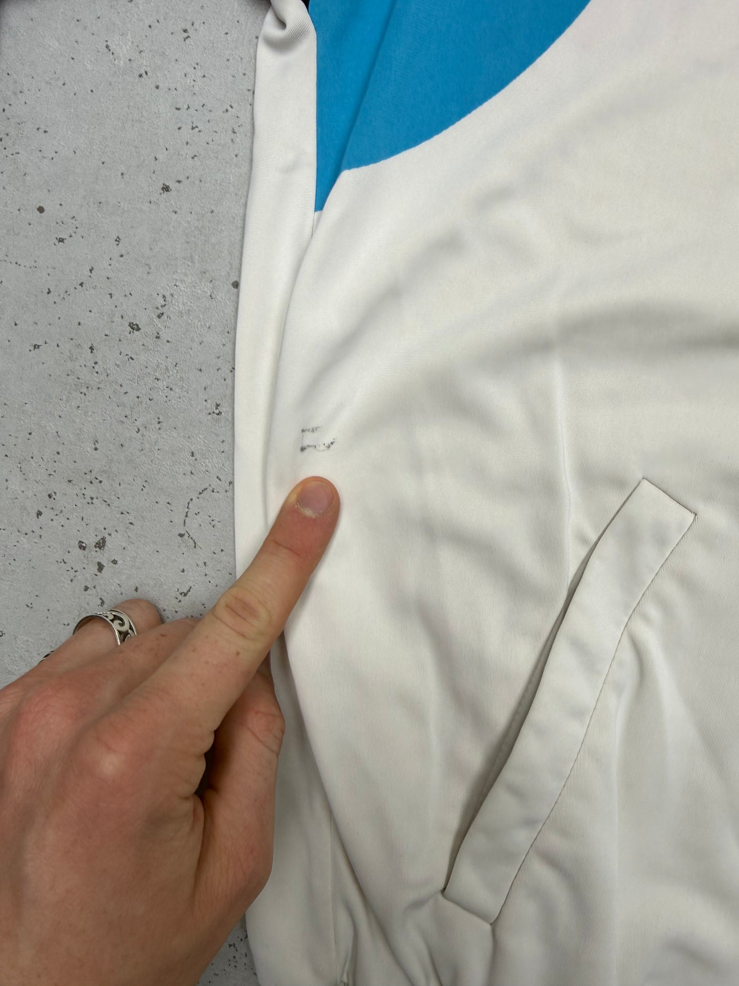 adidas vintage kelag BSK Trainingsjacke Zipper weiß L