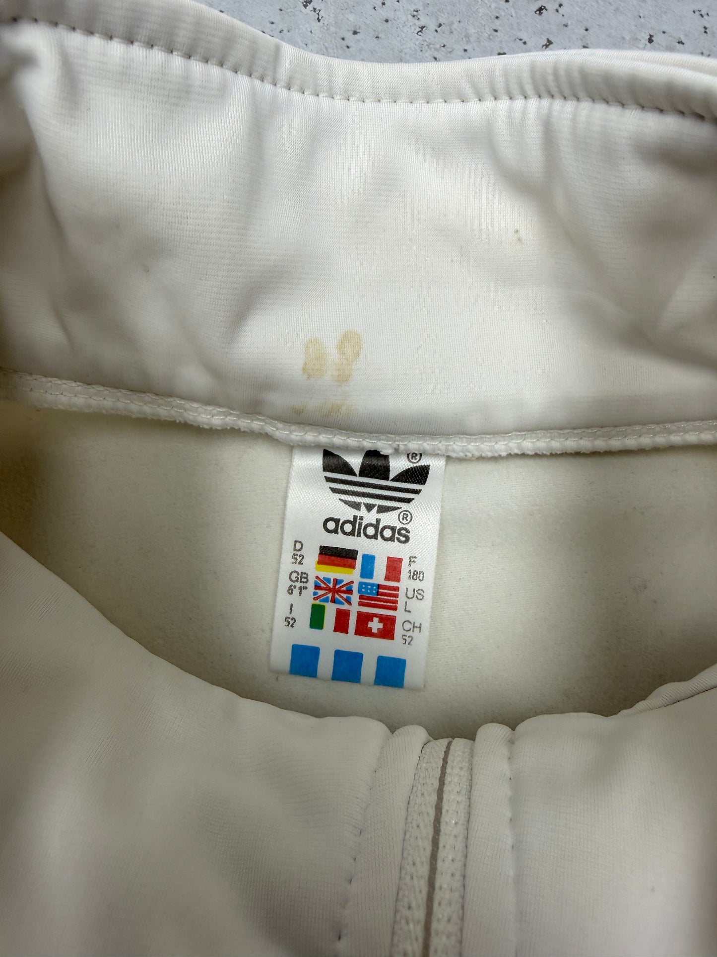 adidas vintage kelag BSK Trainingsjacke Zipper weiß L
