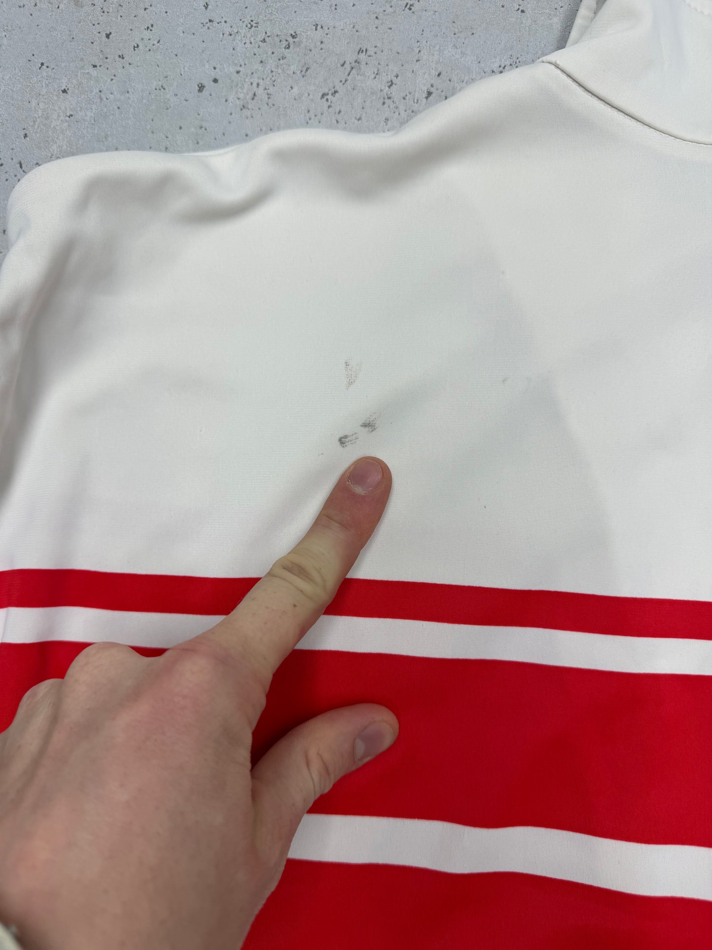 adidas vintage kelag BSK Trainingsjacke Zipper weiß L