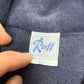 Ruff vintage Velours-Trainingsjacke Samt Zipper Made in West-Germany blau L