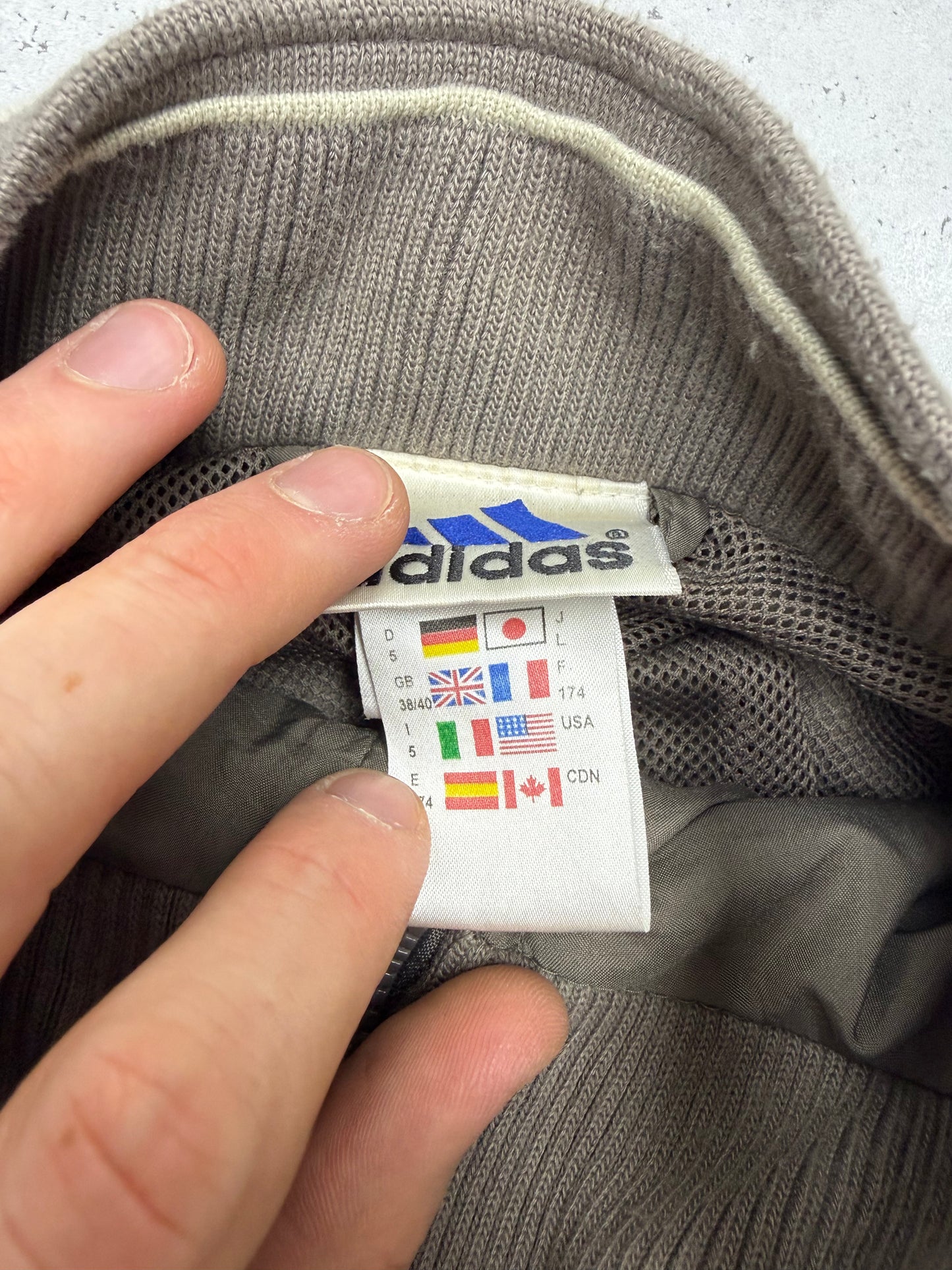 Adidas vintage Trackjacket Windbreaker braun M
