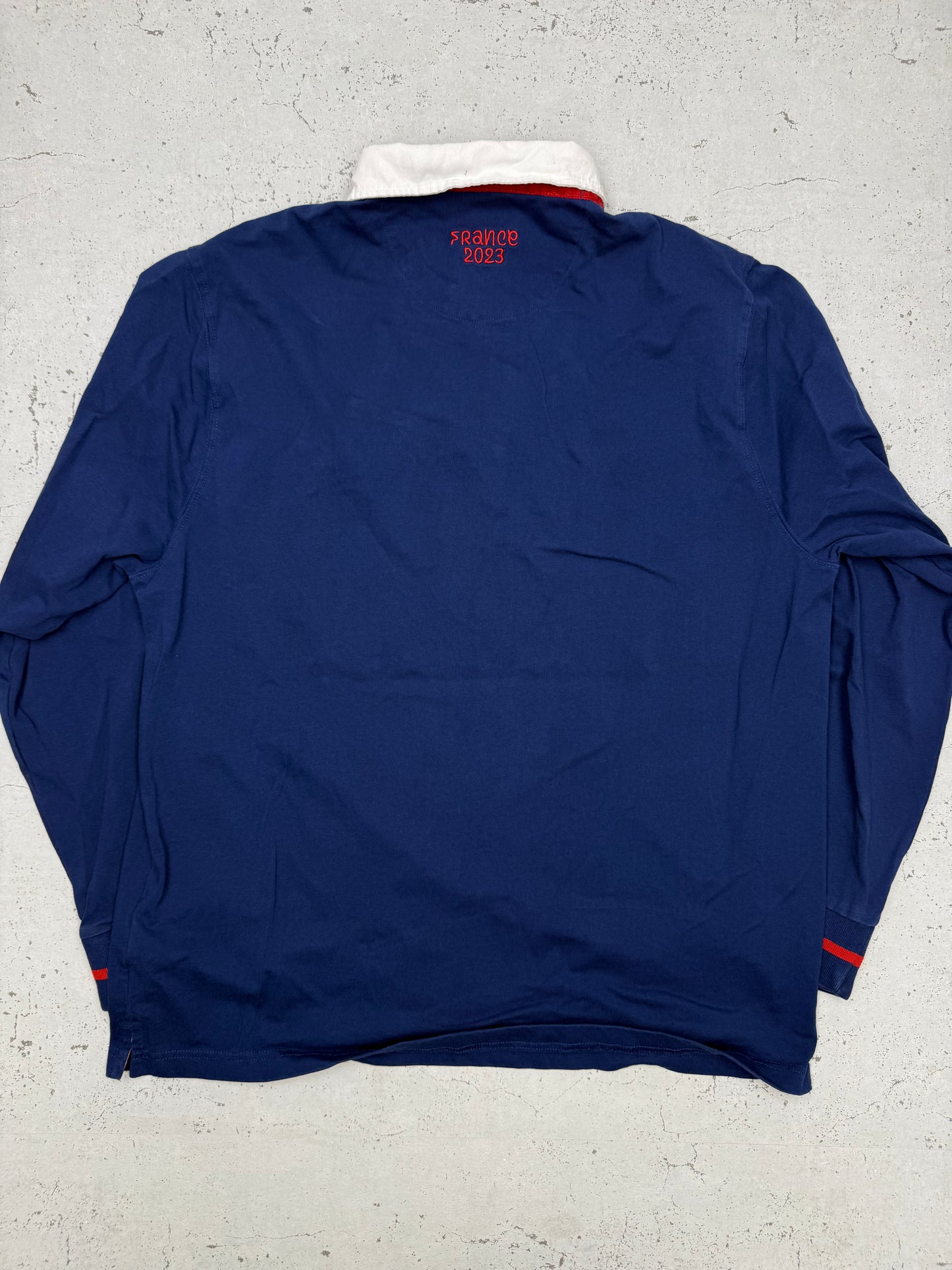 Rugby World Cup vintage France 2023 Rugbyshirt blau 2XL XXL