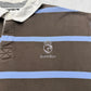 Grand Chelem vintage Rugbyshirt langarm Polo braun blau gestreift  XL