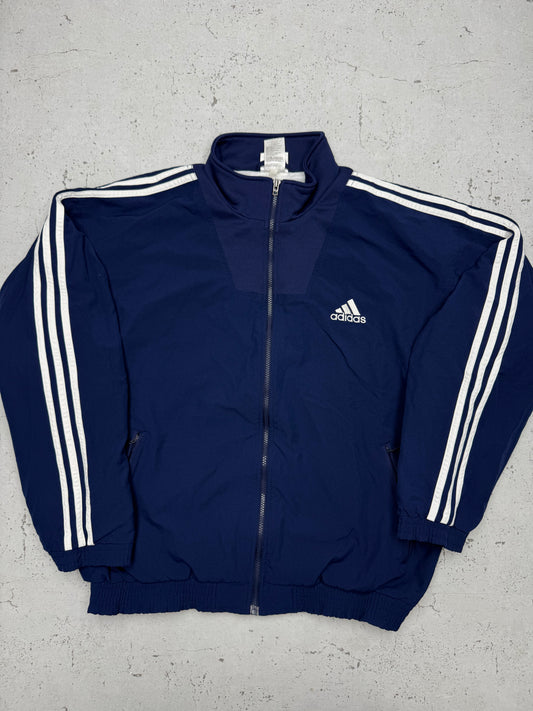 adidas vintage Trainingsjacke Windreaker blau L