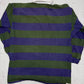 Eden Park vintage Rugbyshirt langarm Polo grün blkau gestreift XL