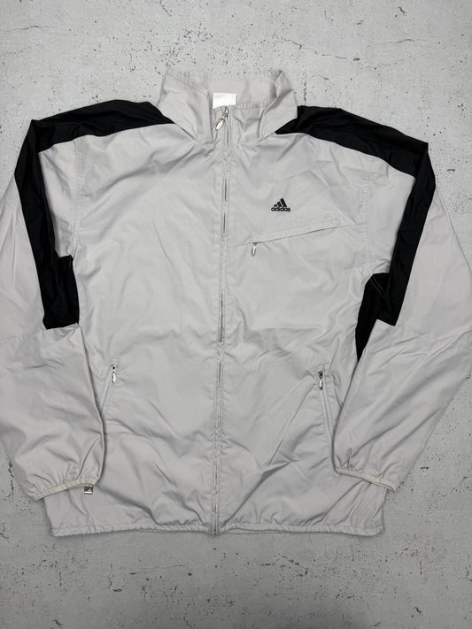 adidas vintage Windbreaker Jacke grau L
