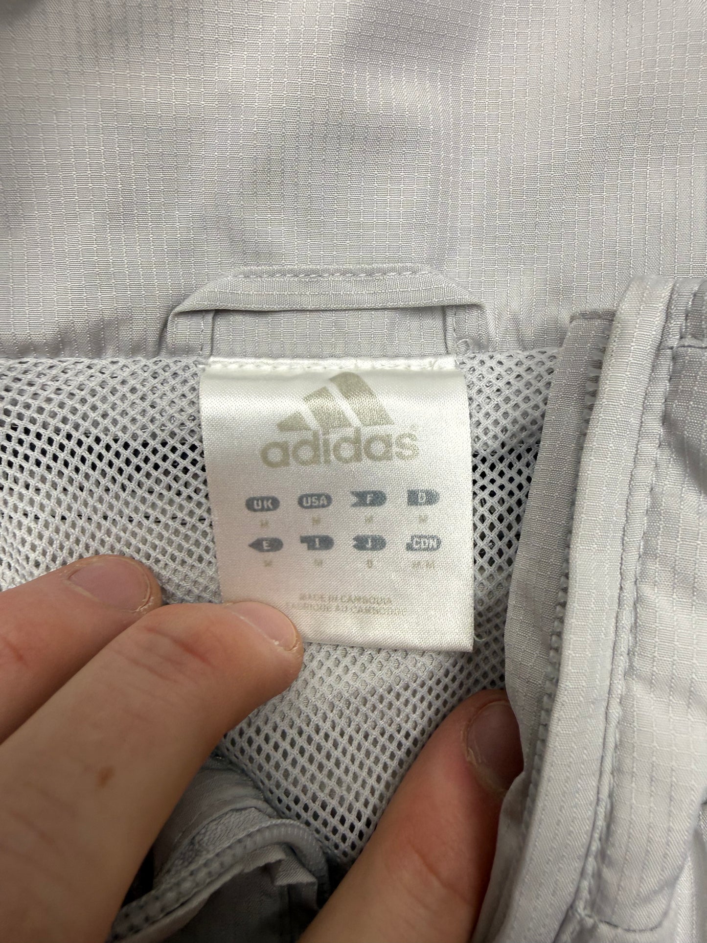 adidas vintage Windbreaker Jacke grau L
