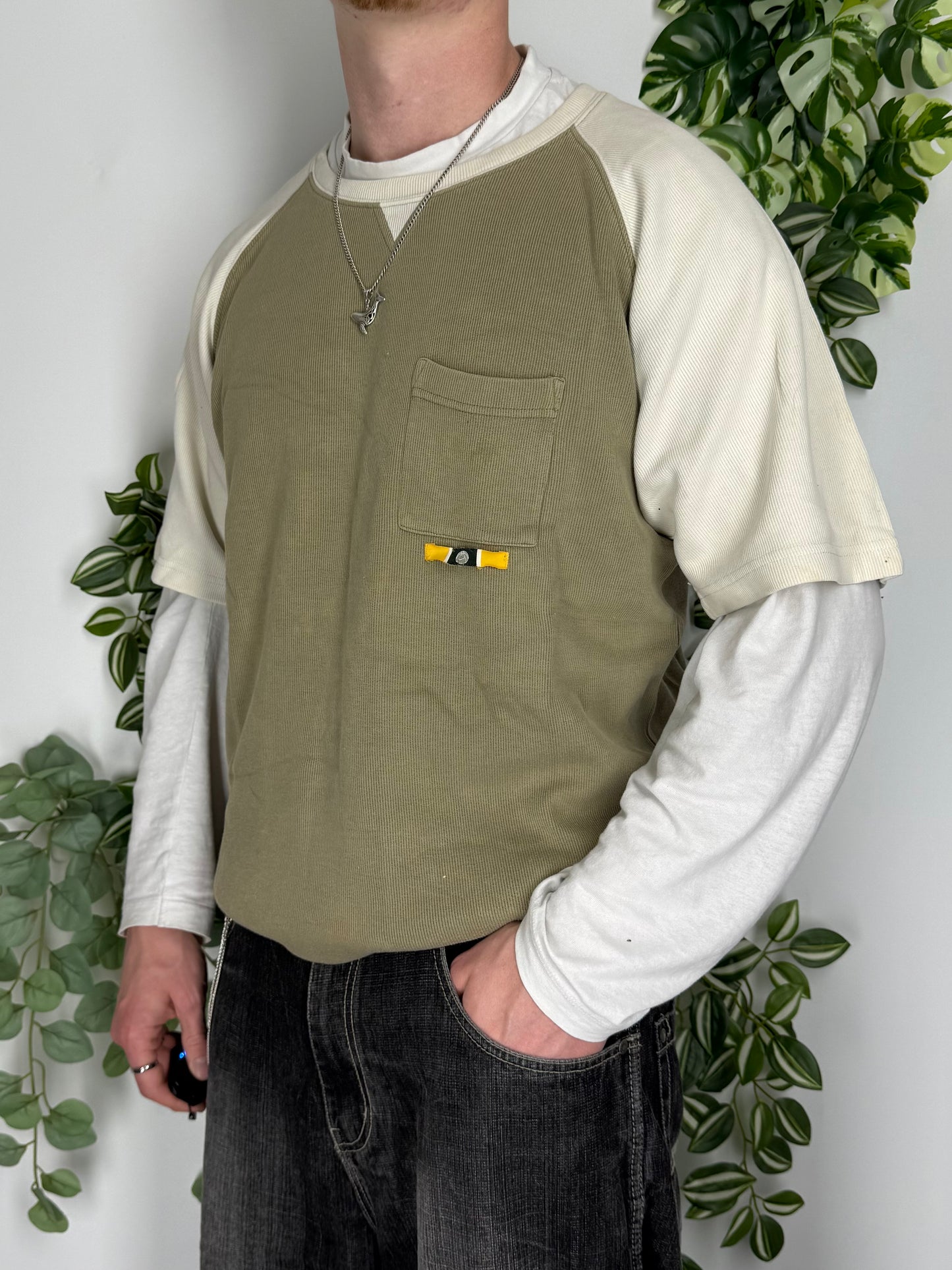 Nike vintage Basketball T-Shirt Tee Shirt oversized Y2K khaki M