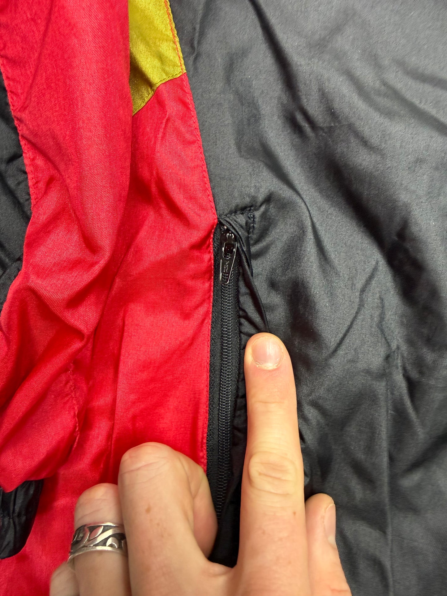 adidas vintage Trainingsjacke Windbreaker Germany Deutschland Jacke 80s schwarz XL