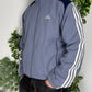 Adidas vintage Trackjacket Windbreaker Jacke streetwear three stripes blau L