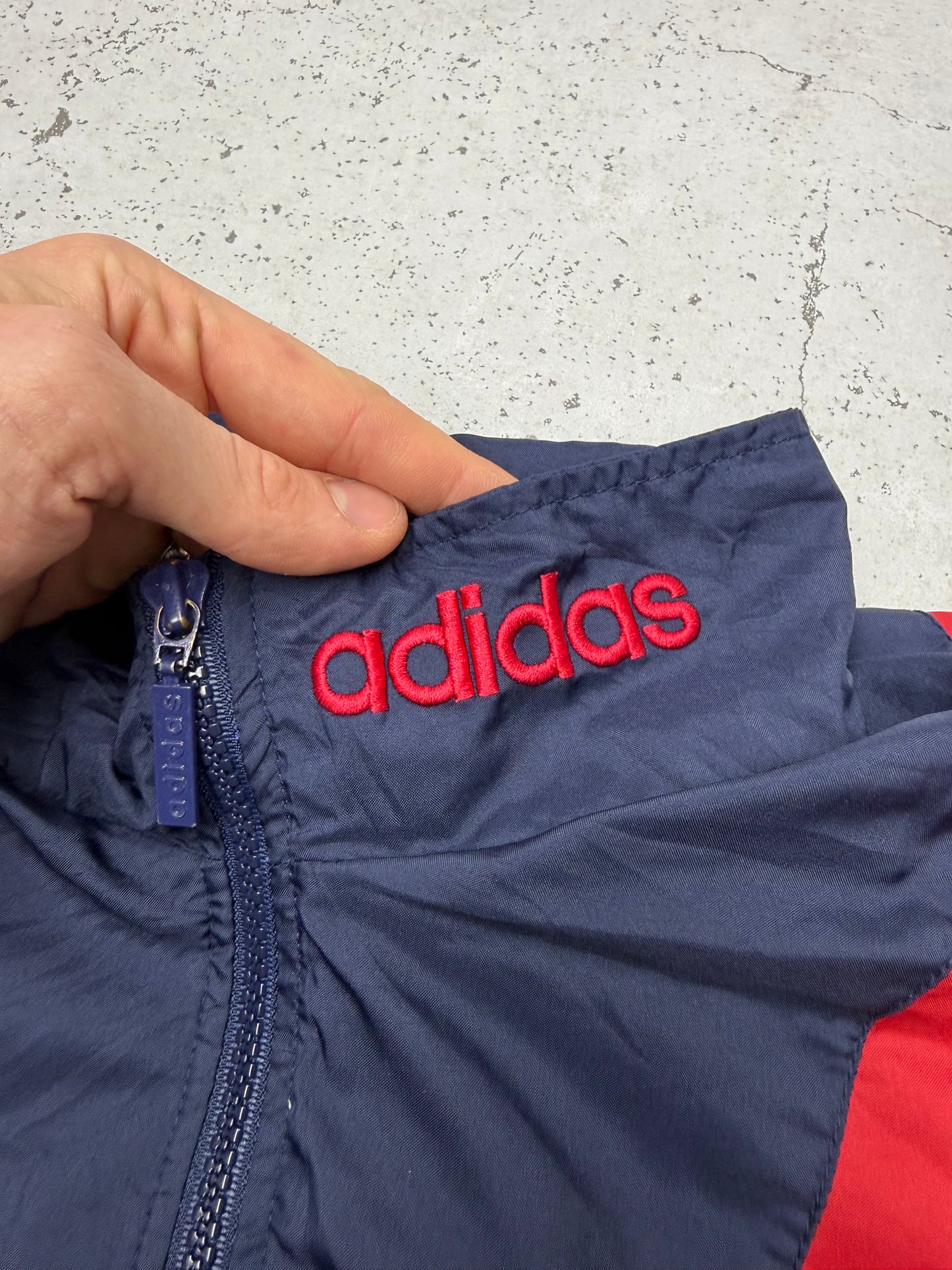adidas vintage Trainingsjacke Windbreaker blau M