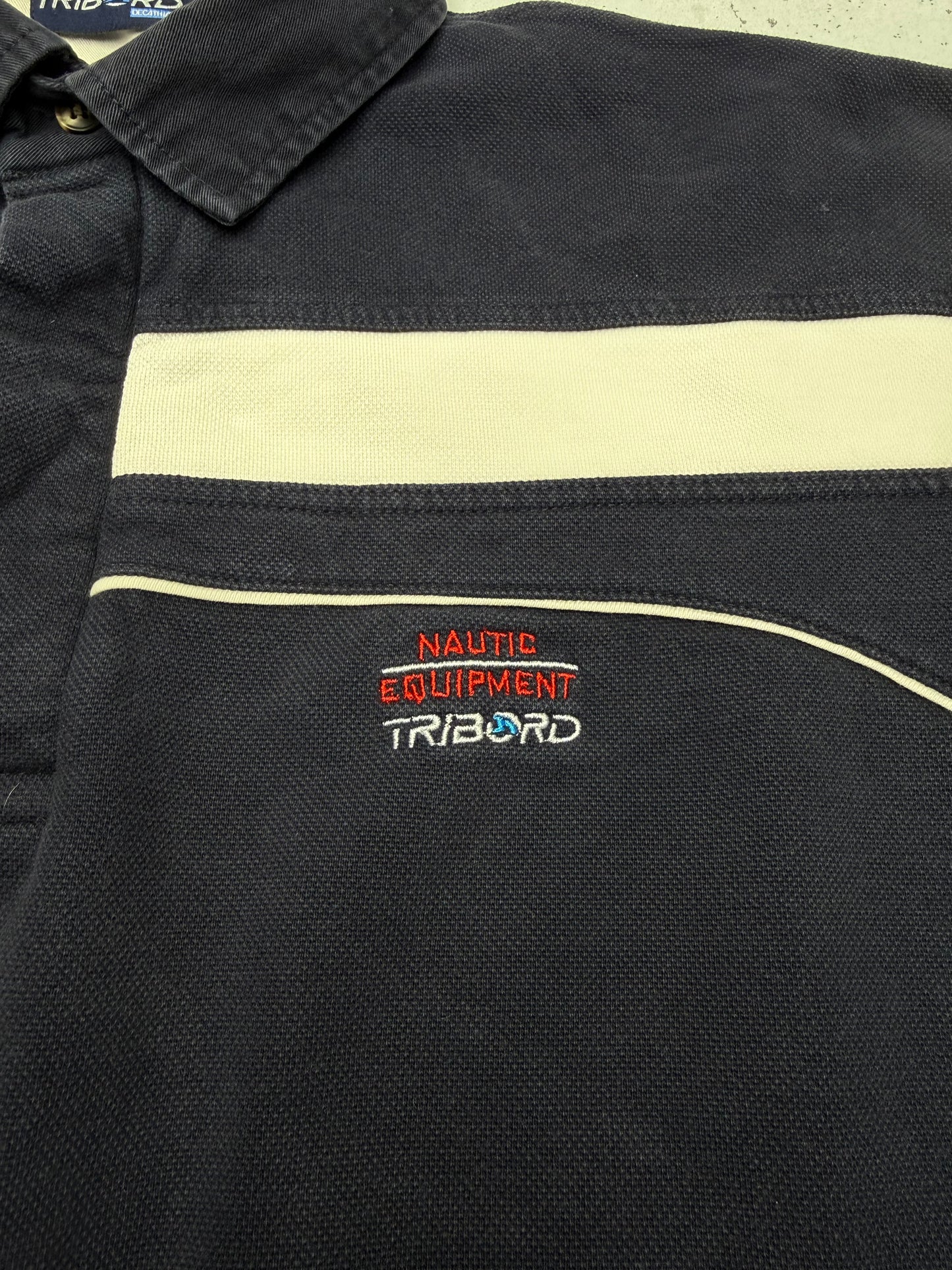 Tribord vintage Rugbyshirt blau L