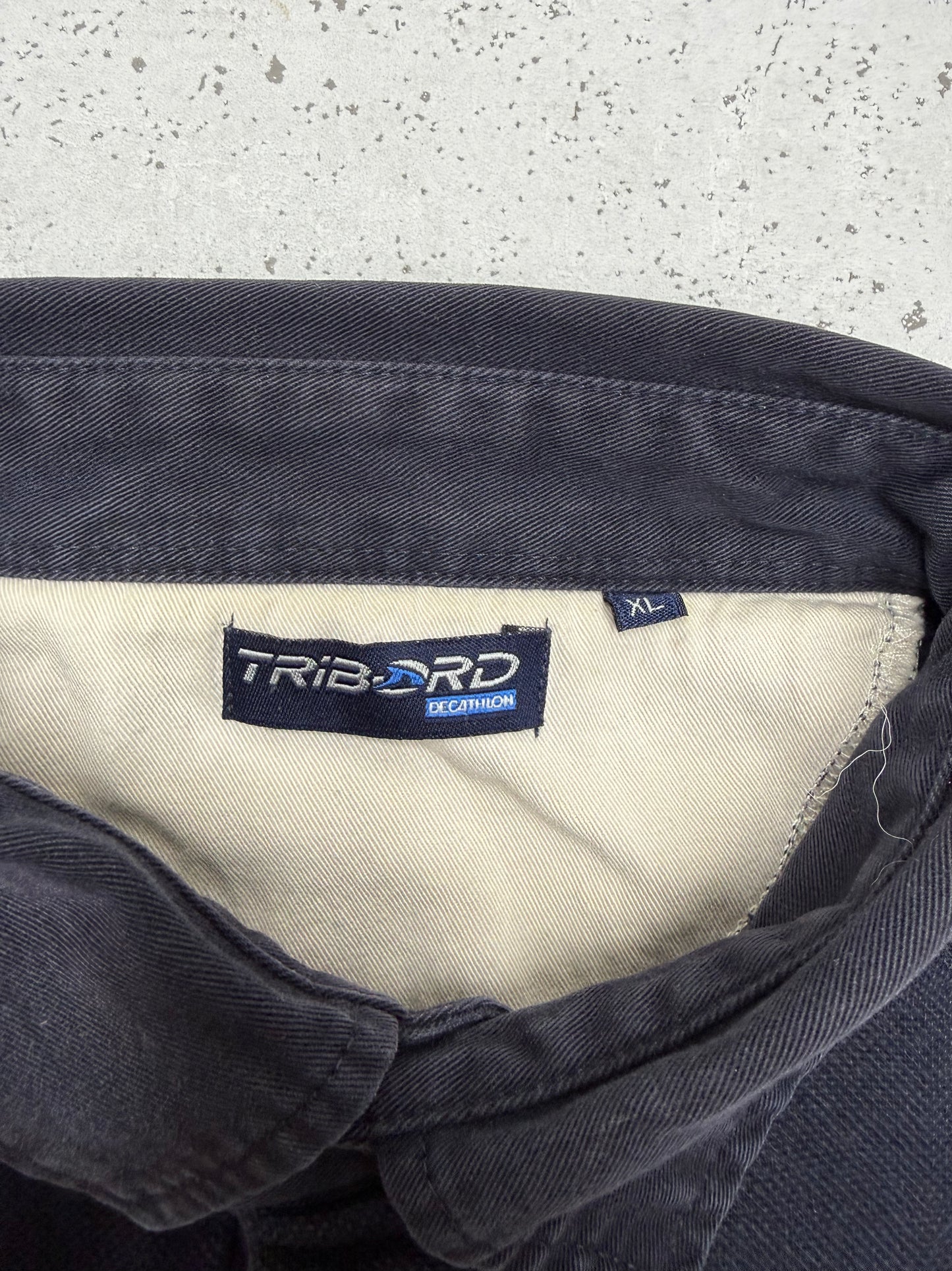 Tribord vintage Rugbyshirt blau L
