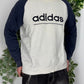 Adidas vintage big logo Sweatshirt Crewneck Sweater beige L