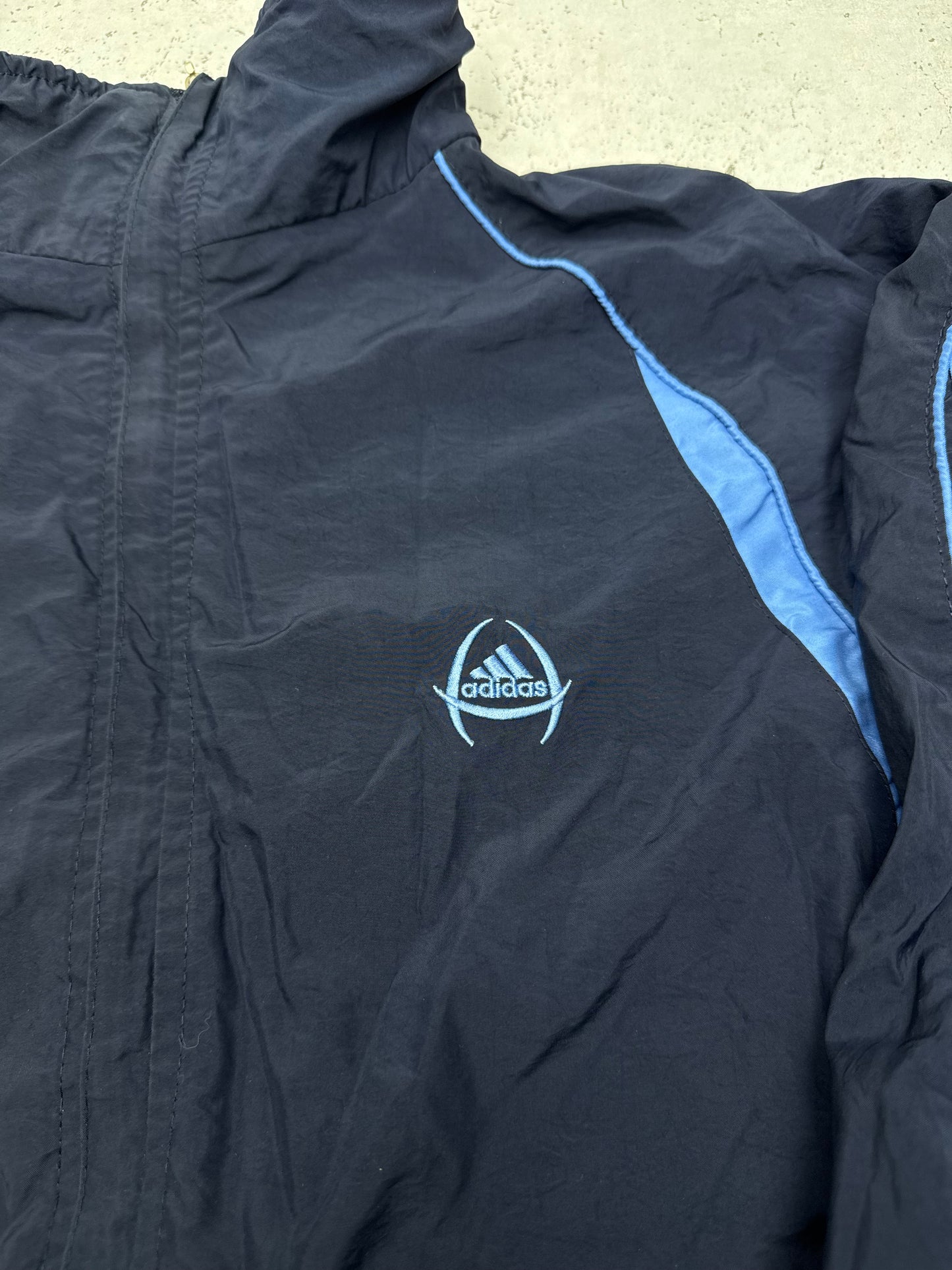 Adidas vintage Trainingsjacke Windbreaker blau M