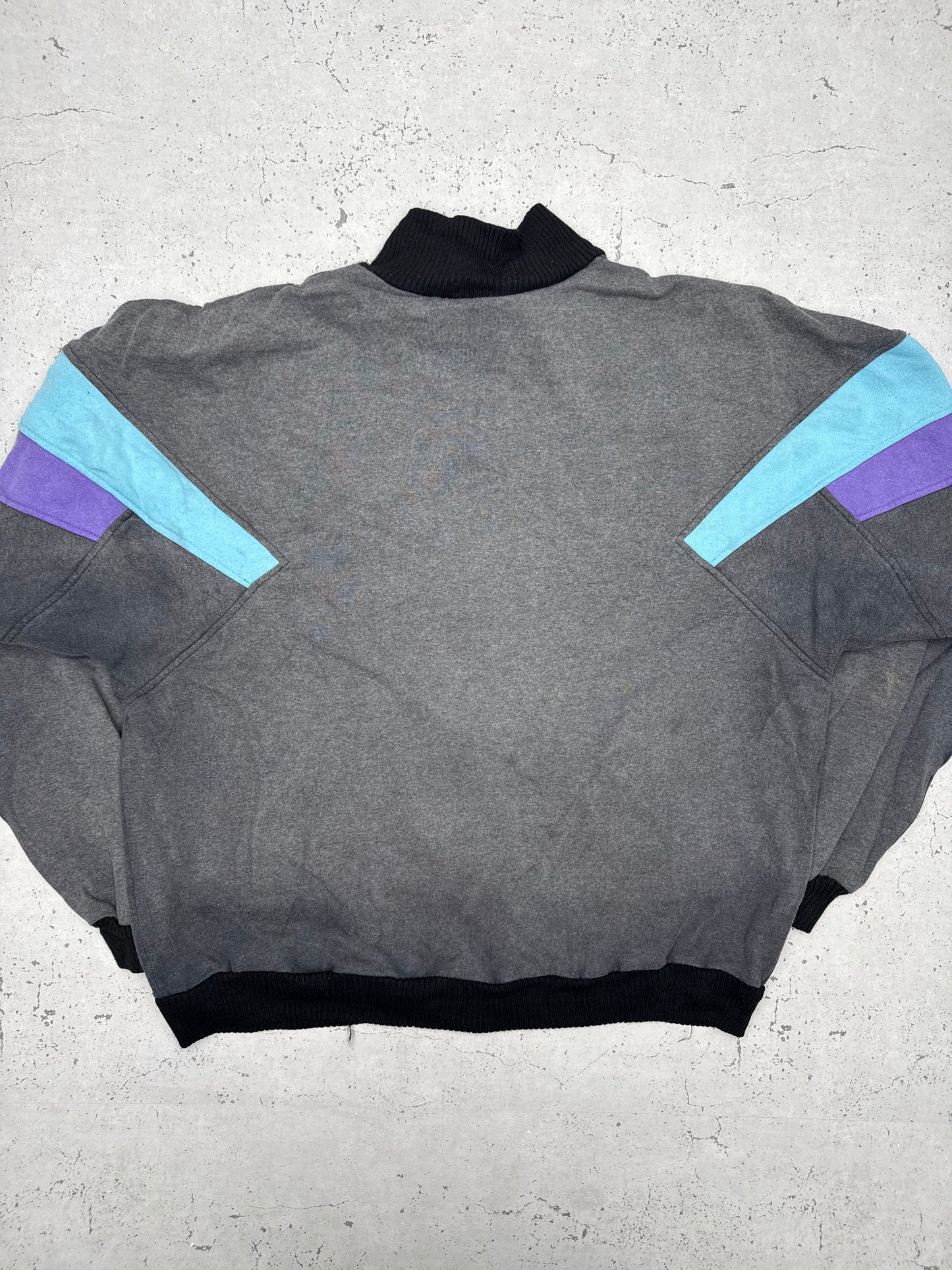 adidas vintage Sweatjacke Zipper 80s grau L
