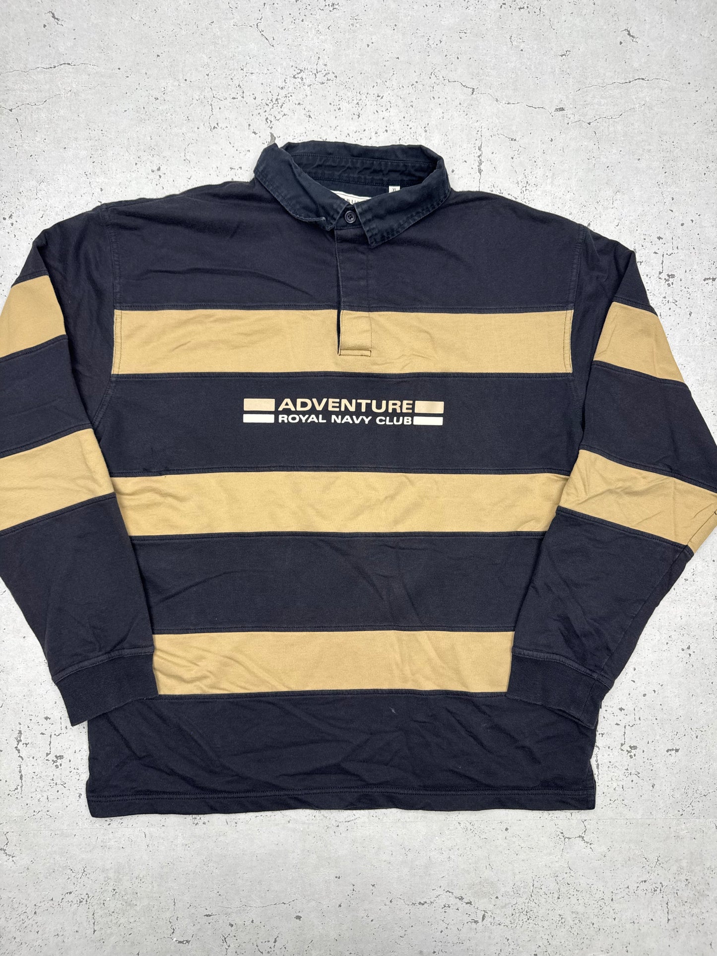 Westbury vintage Adventure Royal Navy Club Rugbyshirt blau L